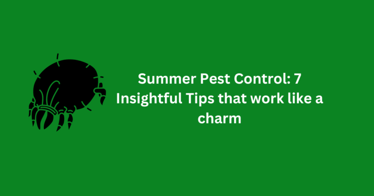 Summer Pest Control: 7 Insightful Tips that work like a charm