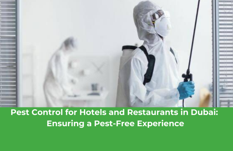 Pest Control for Hotels and Restaurants in Dubai: Ensuring a Pest-Free Experience